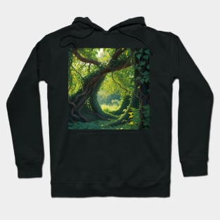 Jungle Lianas Winding Up a Rainforest Tree Hoodie